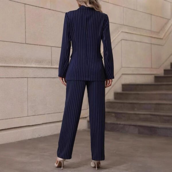 Striped High-end Fashion Elegant Suit - Image 2