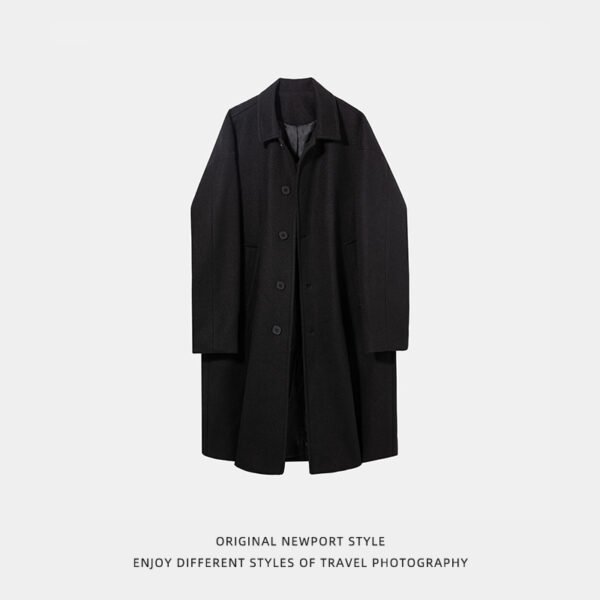 Casual Texture Double-sided Wool Mid-length Coat - Image 6