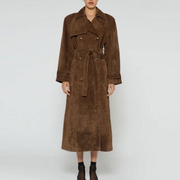 Classic Double-Breasted Trench Coat - Image 7