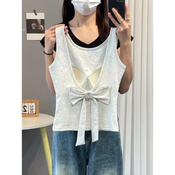 Pure Desire Style Bow Beautiful Vest Sling Women's Slim Fit - Image 2