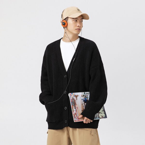 Thick Needle Heavy Texture Cardigan Sweater Autumn And Winter - Image 2