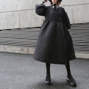 Oversized Plaid Cotton Coat