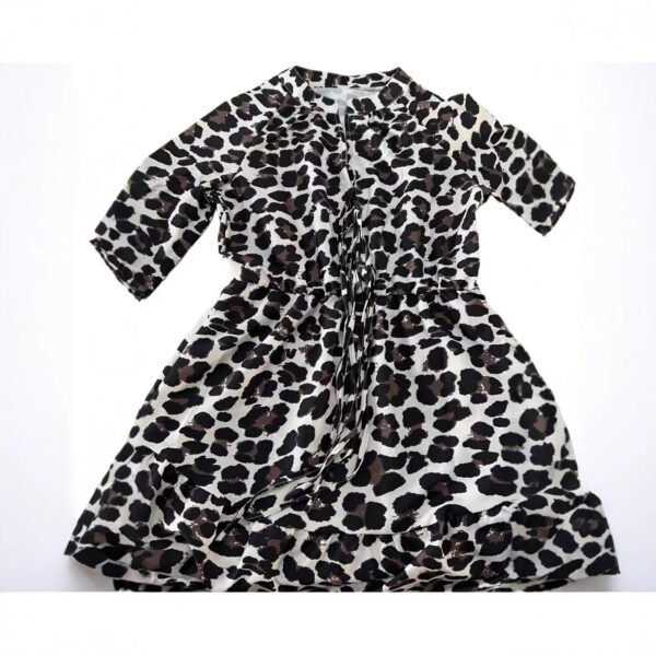 Leopard Print Loose Casual Dress - Image 4