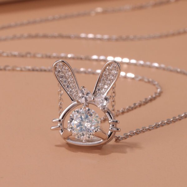 Rabbit Necklace S925 Sterling Silver Female Student Korean Style - Image 3