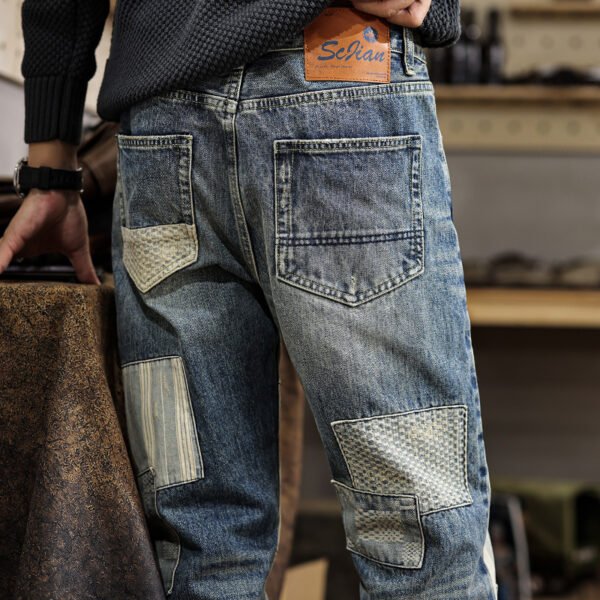 Fashion Men's Simple Youth Beggar Jeans - Image 4