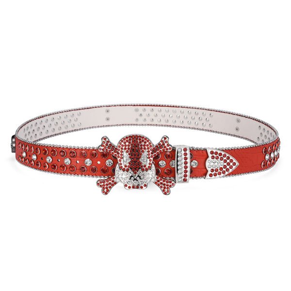 Dark Buckle Rhinestone Inlaid Diamond Sequins Hip Hop Decorative Nightclub Belt - Image 8