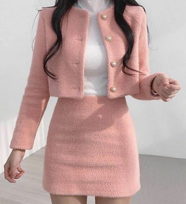 Gentle Classic Style Fur Super Short Temperament Twinset - Image 6