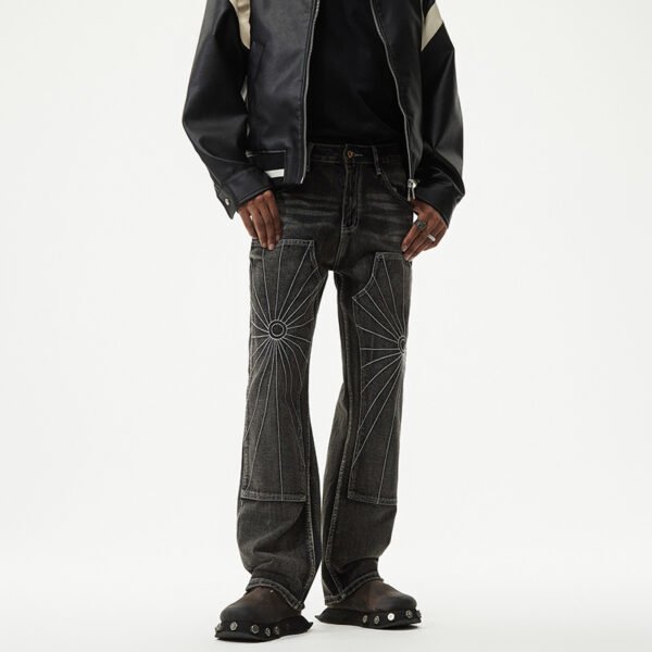 Fashion Personality Men's Simple Straight Jeans