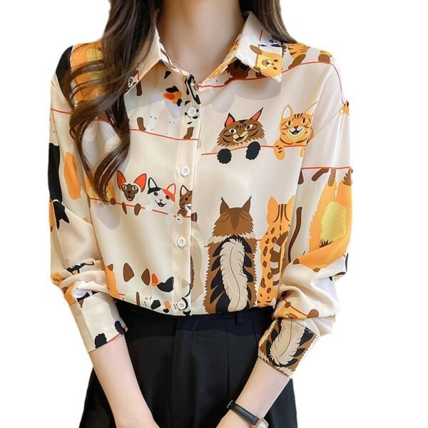 Long Sleeve Chiffon Women's Autumn Clothing Top - Image 2