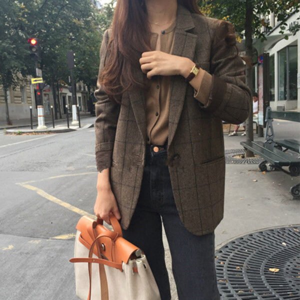 Slim Fit All-matching Long Sleeve Suit Women's Coat - Image 4
