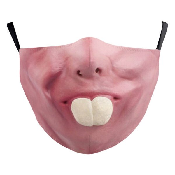Halloween Digital Printing Funny Face Double-layer Dust Mask - Image 5