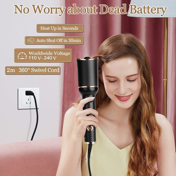 Automatic Curling Iron Air Curling Flat Iron Magic Wand Wave Styling Automatic Rotating Curling Wand Salon Styling - Image 7
