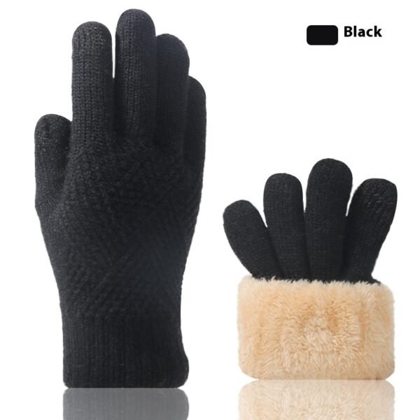 Double Layer Fleece-lined Thick Windproof Thermal Touch Screen Gloves - Image 6