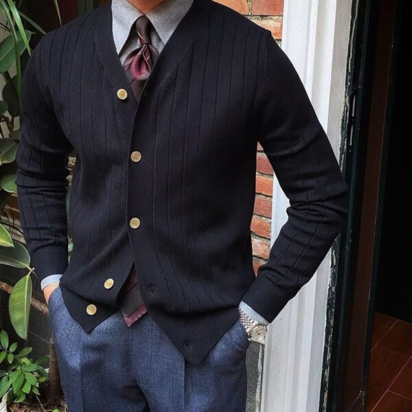 Autumn And Winter Knitting Cardigan Men - Image 8