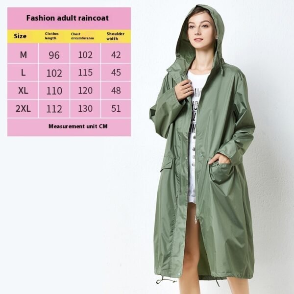 Raincoat Mid-length Windproof Outdoor Poncho Tide - Image 8