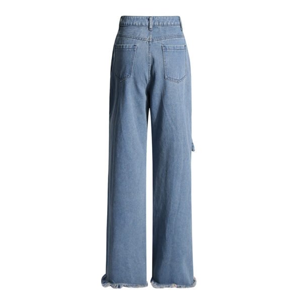 Casual Style Wide-leg Pants New Patchwork Belt - Image 4
