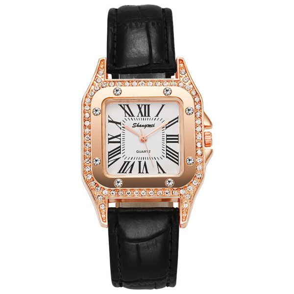 Square Diamond Belt Women's Watch Simple Roman Numerals - Image 6
