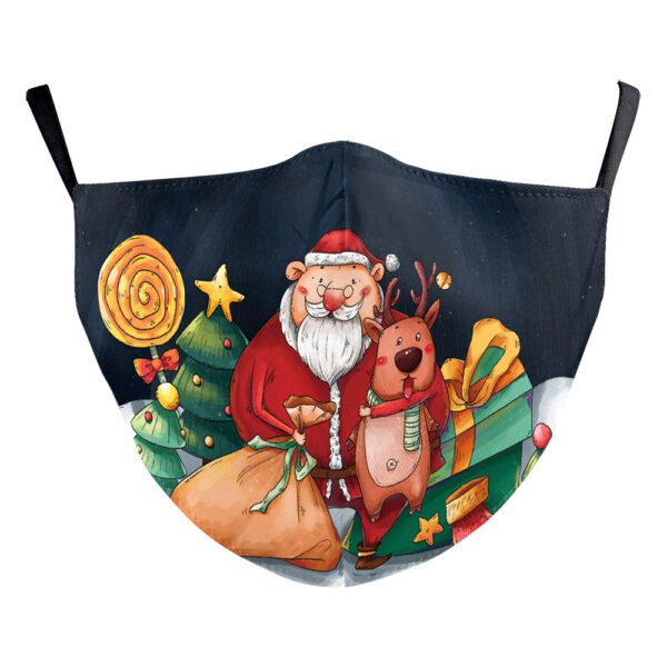 Christmas Light Shadow Digital Printing Double-layer Dust Mask - Image 9