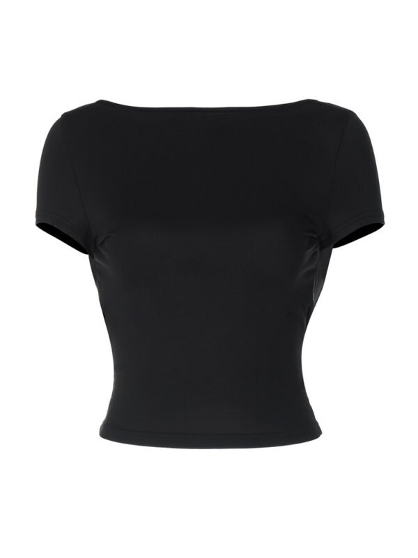 European And American Ins Style Hot Girl Sexy Big Backless Round Neck Short Sleeve - Image 8