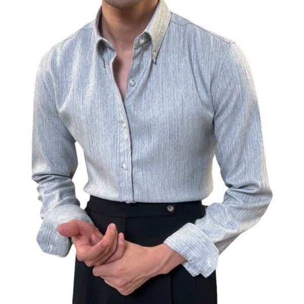 Spring Long Sleeve Shirt Male British Business Dress - Image 5