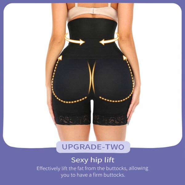 Plus Size Bodybuilding Buckle Strap Tight Waist Abdominal Pants - Image 3
