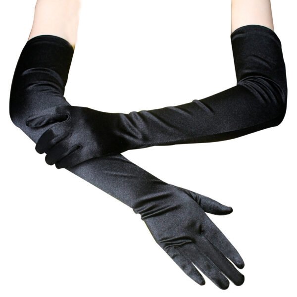 Women's Long Dress Satin Gloves - Image 6