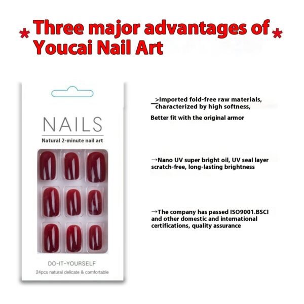 Wear Manicure Nail Piece Removable White - Image 4