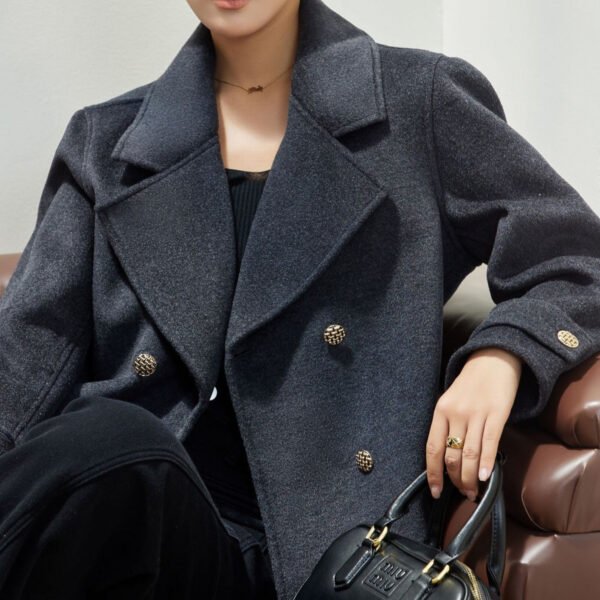 Short Fashion Elegant Slim Coat Double-faced Woolen Goods Fall Winter Coat - Image 5