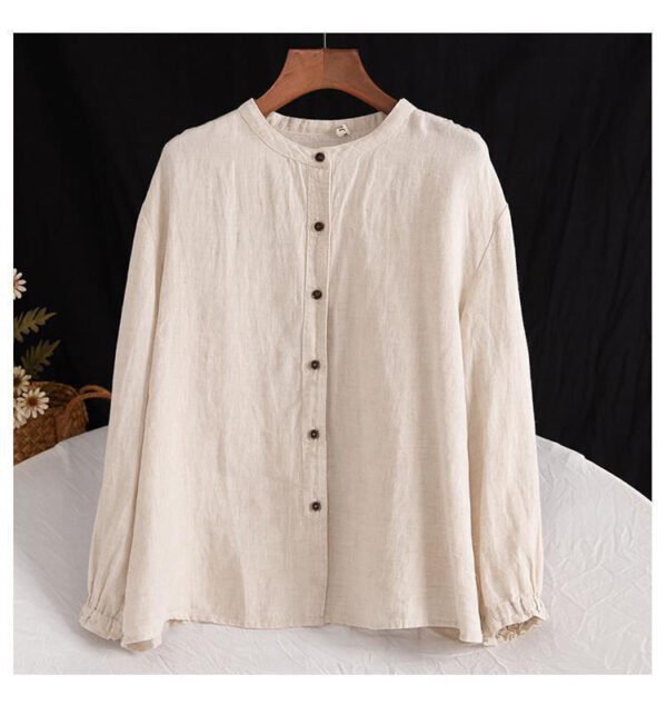 Renaissance Spring And Autumn Cotton And Hemp Shirts - Image 2