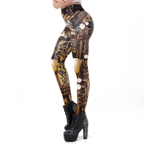 Women's Peripheral Dark Steam Fashion Stretch Digital Printing Tights - Image 4