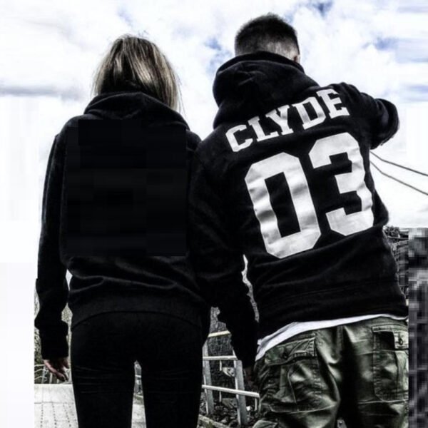 BONNIE03 Women-CLYDE03 Men's Hooded Sweater Couple - Image 3