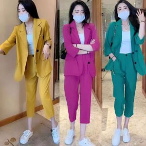 Plus Size Suit Coat Harem Pants Two-piece Set