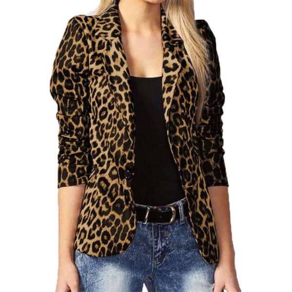 Leopard Print Temperament Commute Thin Small Suit - Image 5