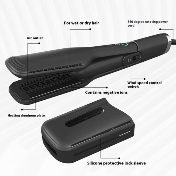 Two-in-one Hot Air Straightener Wet And Dry Widened Panel Hair Straighter - Image 2