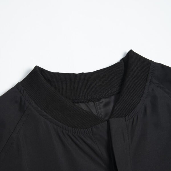 Simple Single-breasted Black Jumpsuit Women's Loose Batwing Sleeve Trousers - Image 3