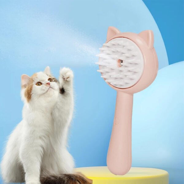 Rechargeable Cat & Dog Grooming Brush with Mist - Image 5