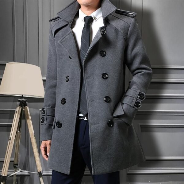 Men's Duster Slim Fit Korean Fashion - Image 6