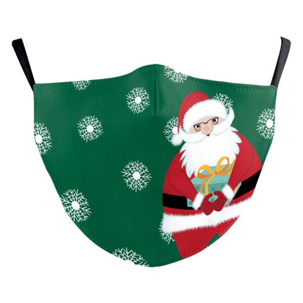 Christmas Beard Digital Printing Double Layer Dustproof Mask - Image 7