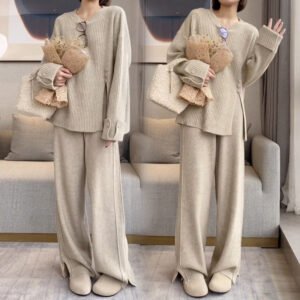 Nursing Wear Outing Hot Mom Wide-leg Pants Age-reducing Breastfeeding Set