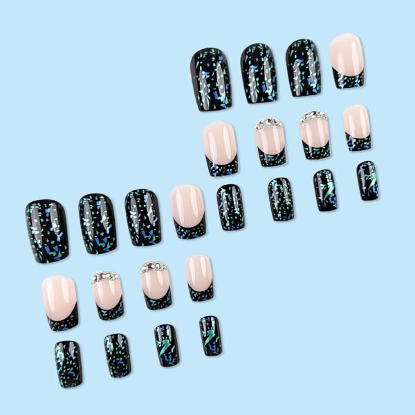 Emerald French Entry Lux Nail Patch Sweet Cool Diamond European Square - Image 4