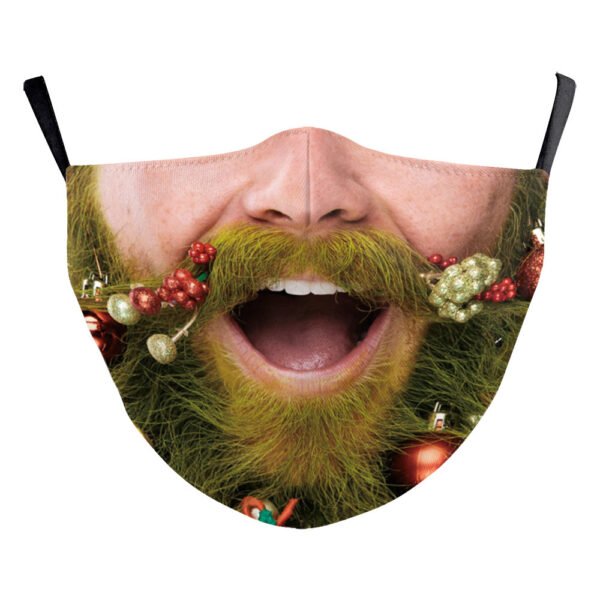 Santa Claus Digital Printing Double Layer Dustproof Mask - Image 9