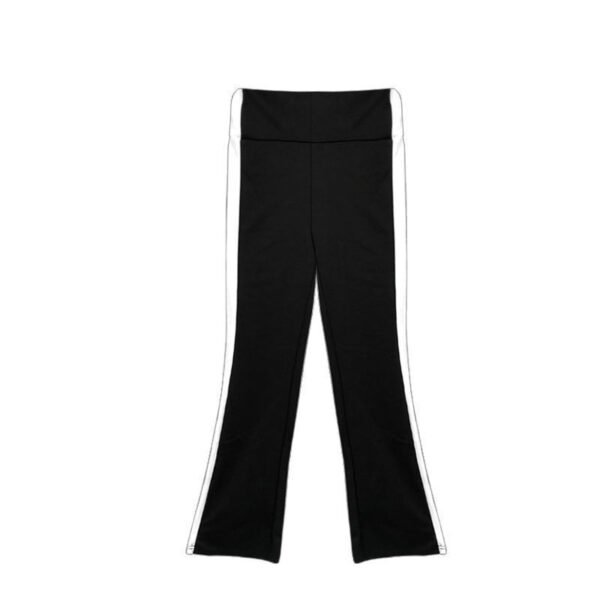 Spring Micro-lab High Waist Skinny Straight Stripes Collision Color Casual Pants Female - Image 2
