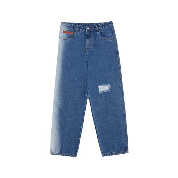 Men's Loose Hole Pocket Jeans - Image 2