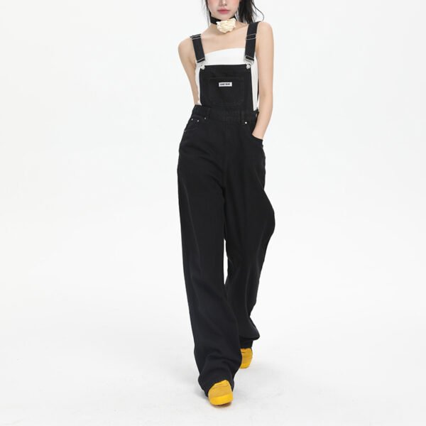 High Street Denim Suspender Pants Women's Summer - Image 3