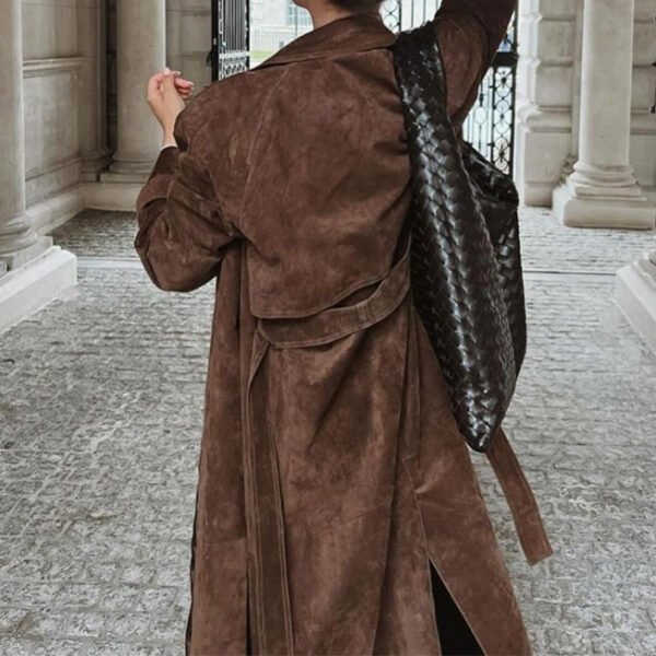 Classic Double-Breasted Trench Coat - Image 4