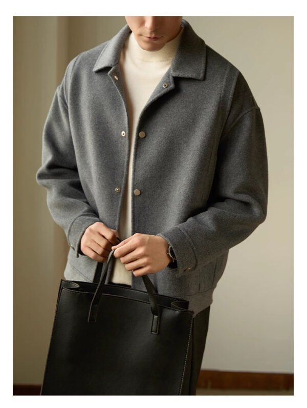 Lapel High Sense Double-sided Woolen Coat - Image 6