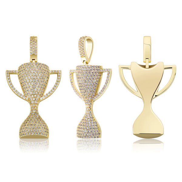 Jinao Jewelry European And American Personality Hip-hop Trophy Pendant Full Of Zircon Solid Models - Image 3