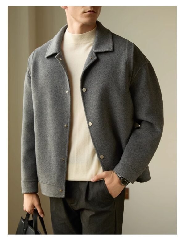 Lapel High Sense Double-sided Woolen Coat - Image 7