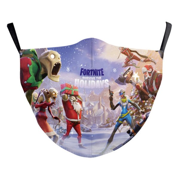 Santa Claus Digital Printing Double Layer Dustproof Mask - Image 4