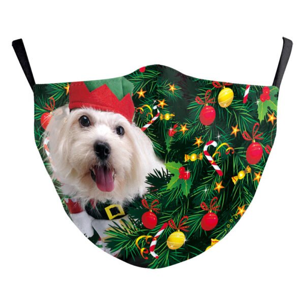 Christmas Funny Digital Printing Double-layer Dust Mask - Image 3